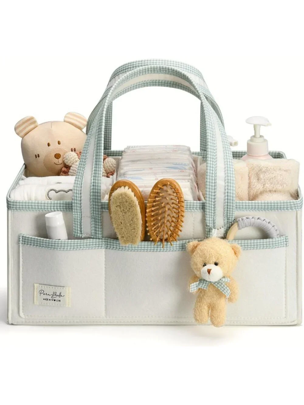 XL Diaper Caddy Organizer with Handle - Baby Shower Gift, Nursery Storage